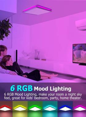 RGB背光的嵌入式LED吸顶灯24W 可调光RGB背光吸顶超薄爆款吸顶灯