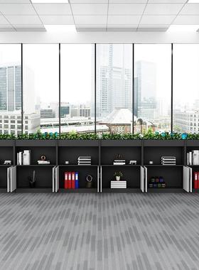 花槽办边公室柜隔断柜桌MMH花柜草绿植白色矮柜木质文件柜子工厂