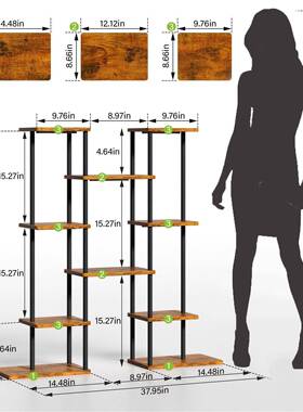 室内植物支6层植31233金属物架角落植物花展示架架架落地式隔板支