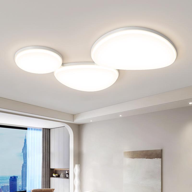 布书丁卵石客厅灯约简现代奶油大灯派气主灯卧室房风间吸顶灯护眼