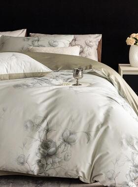 全棉数码被印花四件家套100支高密长绒棉纯棉套床单用高亲肤99034四季