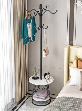 卧立式用衣物整理挂边衣架家48288落地式可引动衣帽架室床衣物收