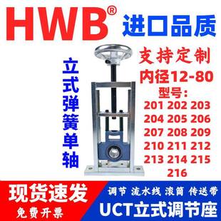 CTU式 可调节滑动立轴承座T2004流水线206涨F78JJ65J紧27托辊208传