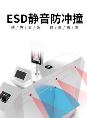 三ESD防静电闸机车间工厂人脸QER统识道别门禁系辊闸人行通刷脸摆