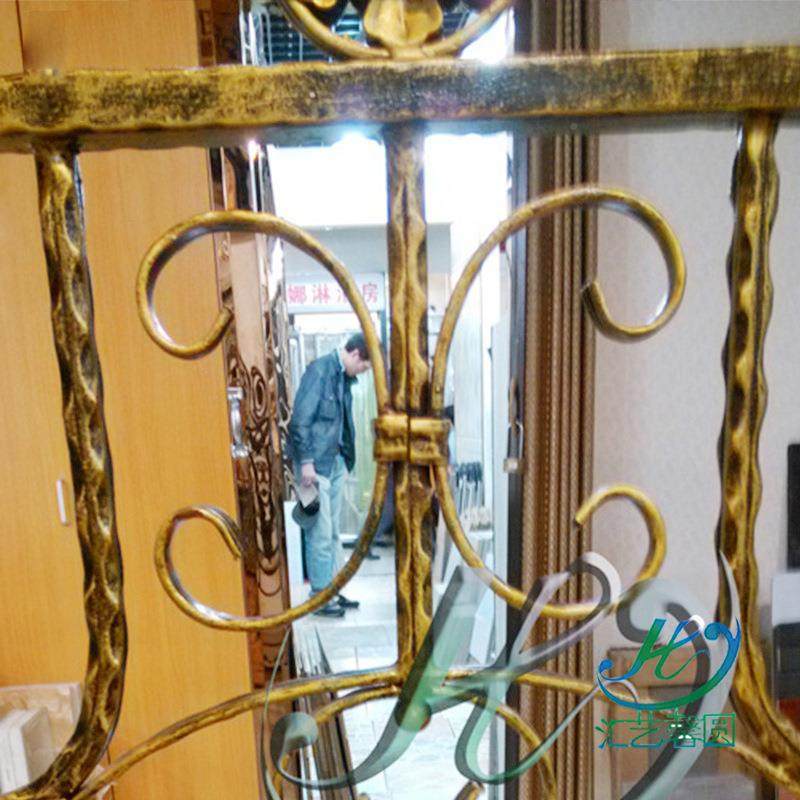 小大区工厂防火铁艺门欧庭式院花门进户门锻园造镀锌平开MDP铁门