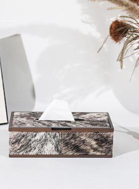 出口品质毛抽纸居盒纸巾盒马件样板间摆家客厅电视柜软94822装饰