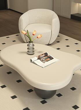 新款搭色云朵茶茶几法式室复客厅家古用OEN简约奶油风云朵小几卧