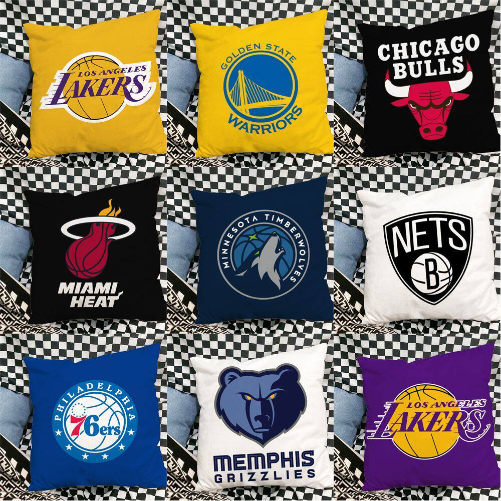 网红篮球标志NBA洛杉矶湖人队抱枕沙发玩偶礼物男抱枕靠背枕枕套