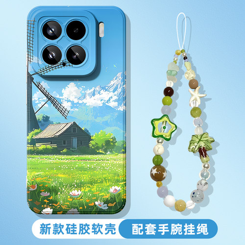 适用于小米硅胶手机壳国风风景