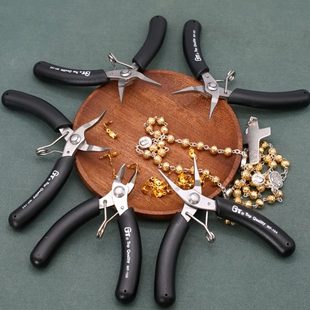 尖嘴扁嘴弯嘴斜嘴穿绕小巧圆钳钳子工具串珠手工DIY念珠嘴首饰线