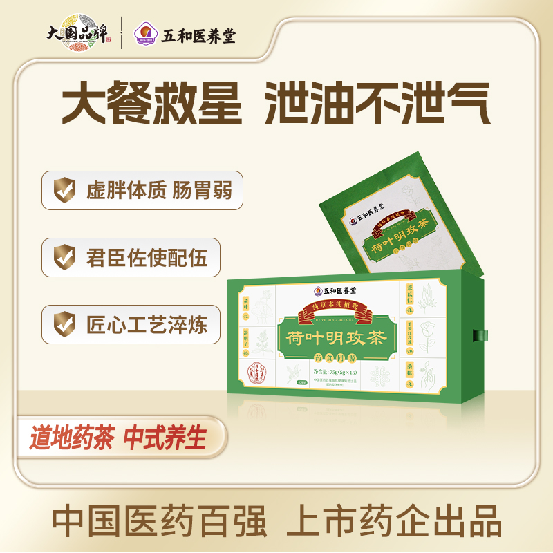 振东五和医养堂荷叶明玫茶男女养生茶叶独立包装小茶包15袋