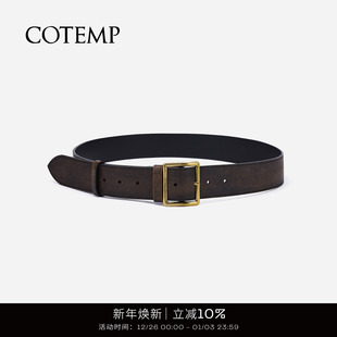 25FW复古做旧宽腰带经典 Belt 擦色腰带 Ancho cotemp