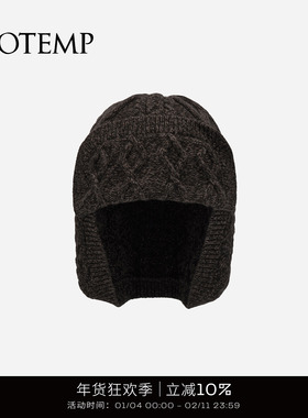 cotemp LEI KNIT LENG HAT 25FW新款翻边针织雷锋帽护耳飞行帽女