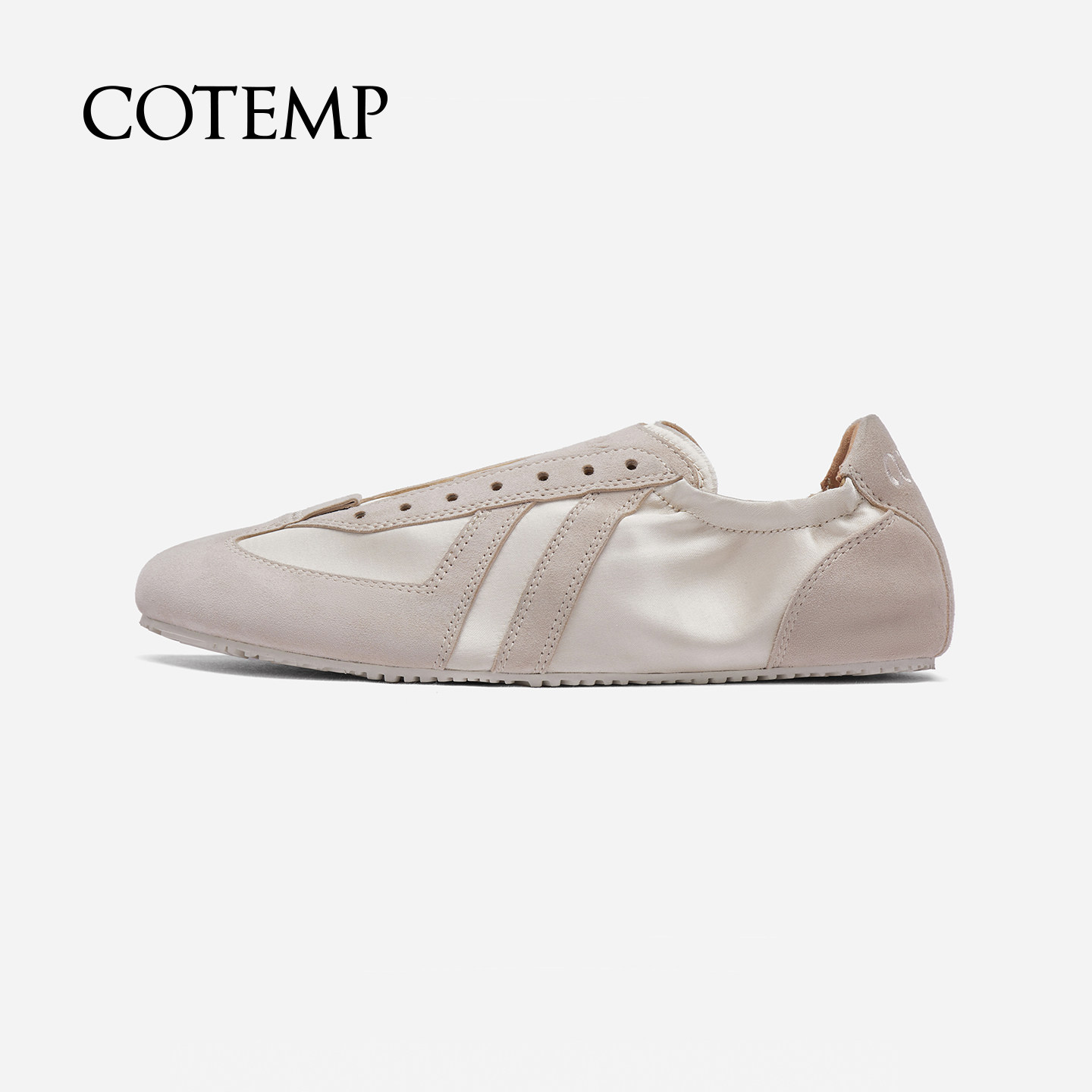 cotemp褶皱绸缎薄底德训