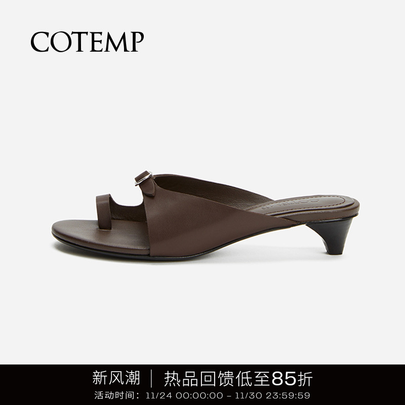 cotemp小猫跟拖鞋分趾凉鞋