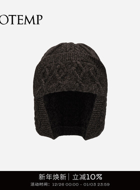 cotemp LEI KNIT LENG HAT 25FW新款翻边针织雷锋帽护耳飞行帽女