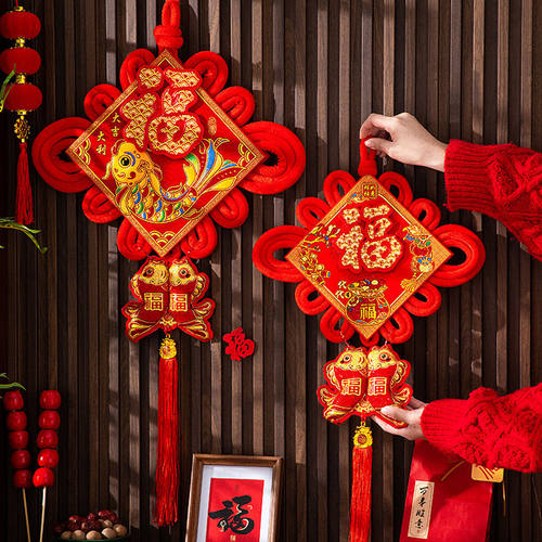 新款中国结福字大号挂饰客厅新年挂件过年装饰入户门挂福挂串