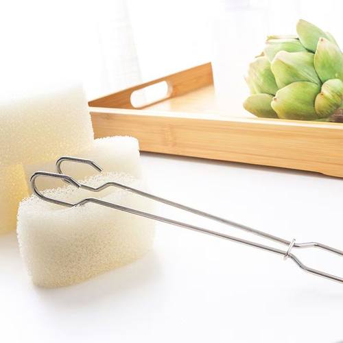 长柄杯子清洁刷不锈钢手柄海绵杯刷器皿污渍去污洗杯刷可替换刷头