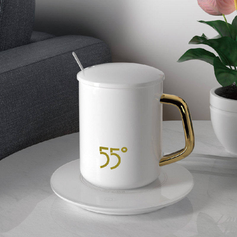 正品55度杯红帕马克杯恒温杯公室创意陶瓷杯咖啡水杯自动断电