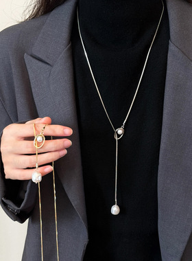 韩系ins轻奢链条珍珠锁骨链