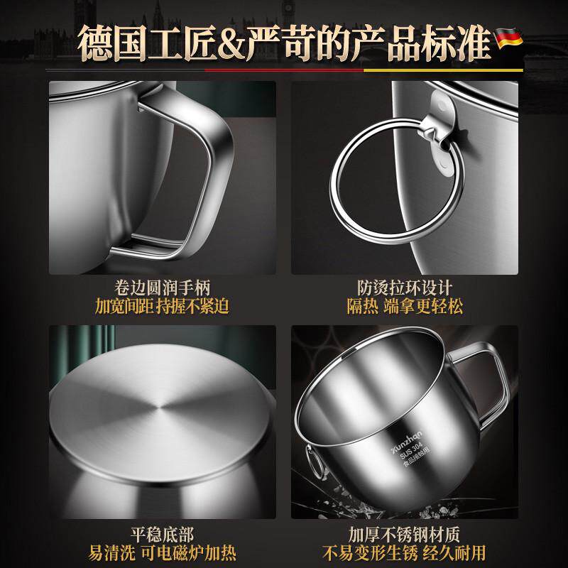 1pkn批发304不锈钢快餐杯带盖泡面碗可爱学生大号便当饭盒家用餐