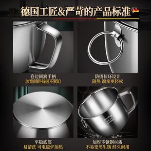 1pkn批发304不锈钢快餐杯带盖泡面碗可爱学生大号便当饭盒家用餐