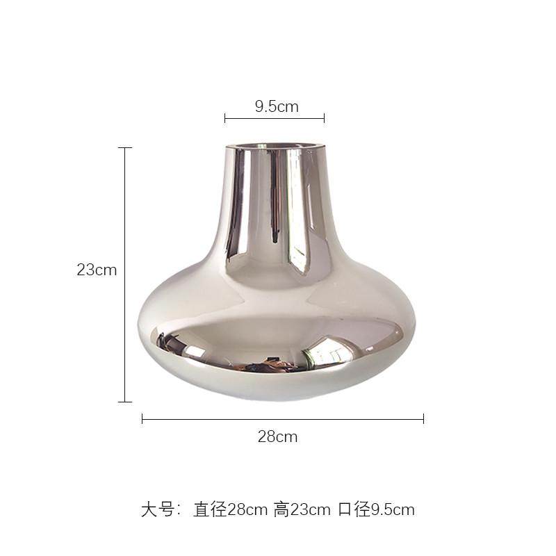现代简约电镀银色花器轻奢玻璃花瓶餐桌茶几插花样板间客厅摆件,鲜花速递/花卉仿真/绿植园艺,绿植,淘宝优惠券,粉丝福利购,淘宝优惠卷