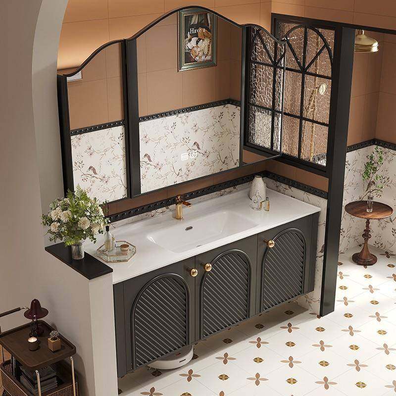 法式复古浴室柜陶瓷一体洗手盆柜组合洗漱台卫生间面盆池2025新款,家装主材,浴室柜组合,淘宝优惠券,粉丝福利购,淘宝优惠卷