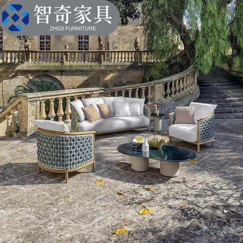 户外沙发酒店民宿南美柚木防水防晒露天别墅阳光房庭院绳编沙发,住宅家具,户外沙发,淘宝优惠券,粉丝福利购,淘宝优惠卷