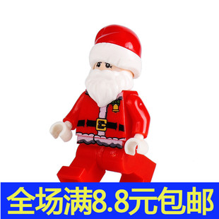 圣诞老人 饰配件 国产小颗粒积木moc 兼容国产人仔圣诞节城市装
