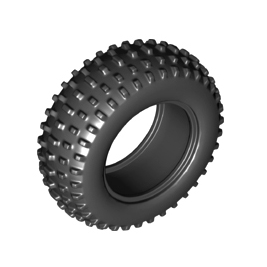 国产积木 69909 56908 75.1x28mm 兼容黑轮胎轮毂 汽车配件