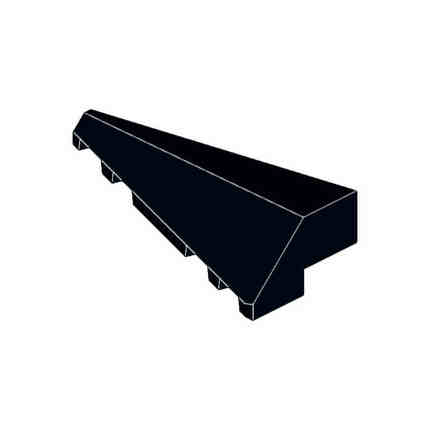 国产积木3504 2x5锲型砖左边兼容乐高基础颗粒散件MOC配件