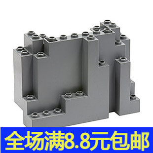 兼容国产积木6082零件4x10x6建筑山峰顶假山岩石配件moc搭建场景