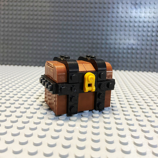 兼容国产小颗粒积木 黄金宝箱 钻石箱子 孩子拼装益智玩具