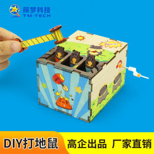 儿童玩具科教实验创意趣味手工diy打地鼠科技小制作小发明材料包
