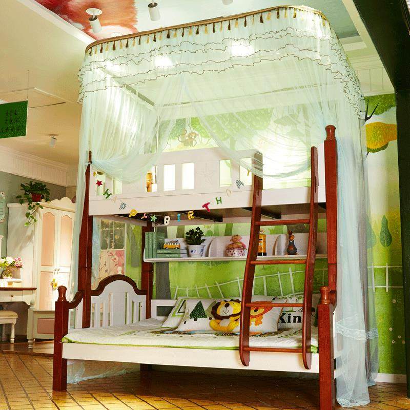儿童上下铺子母床蚊帐高低床梯形书架款双层家用1.2米1.5m1.35米,床上用品,蚊帐,淘宝优惠券,粉丝福利购,淘宝优惠卷