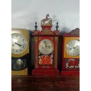 民俗怀旧老物件马头钟老挂钟座钟民俗馆展览摆件道具覆古怀旧摆件