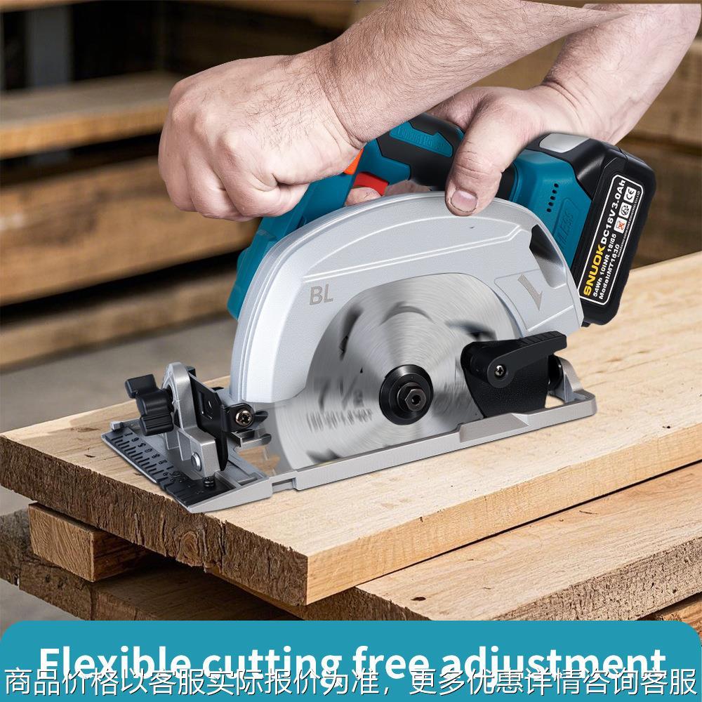 5寸锂电无刷云石机电圆锯手提式瓷砖切割机手推锯木工专用