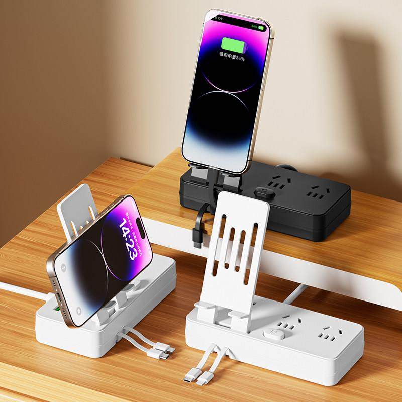 桌面插座带线 线多功能USB多孔插排家用插板手机架拖线 线接带充,电子/电工,USB插座/快充插座,淘宝优惠券,粉丝福利购,淘宝优惠卷