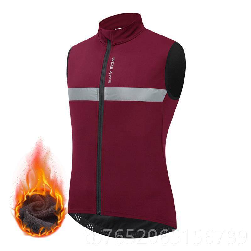 正品沃维公路自行车秋冬抓绒加防风马甲山地厚车行保萨暖夹克骑背