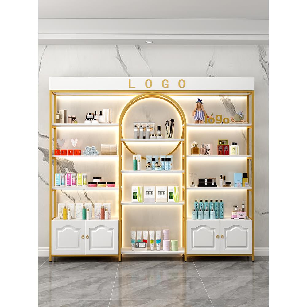 护肤化妆品展示柜美容院产品展示架收纳美甲陈列柜置物储物货架子