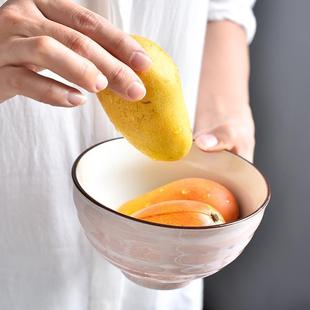 碗碟碗筷单个微波炉瓷碗套装 陶瓷碗家用饭碗北欧餐具创意个性 可爱
