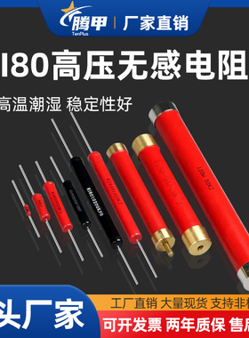 RI80大红袍玻璃釉高频高压无感电阻5W10W20W50W100W 500K1M3M5M2G
