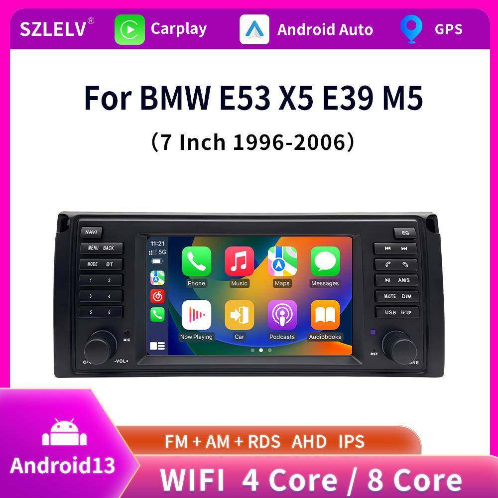 适用宝马5系X5E53E39M5中控显示大屏汽车载Carplay导航一体机