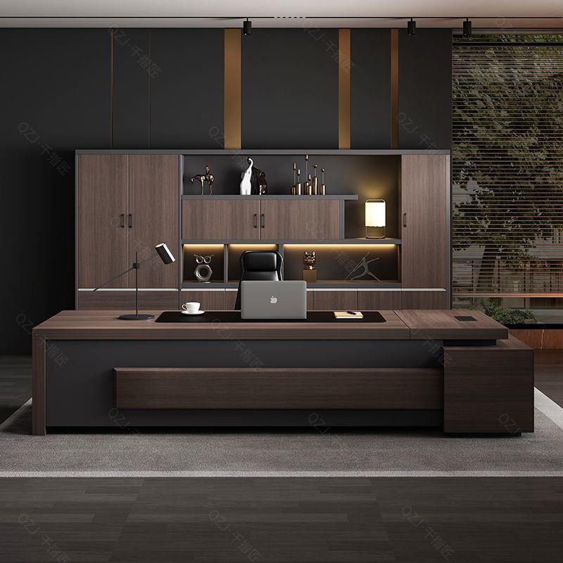 高档老板桌总裁办公桌老板办公室办公桌椅组合现代总经理室大班台