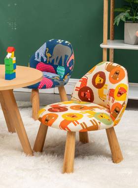 动物凳子实木沙发凳板凳创意卡通可爱儿童凳子脚凳家用早教幼儿园
