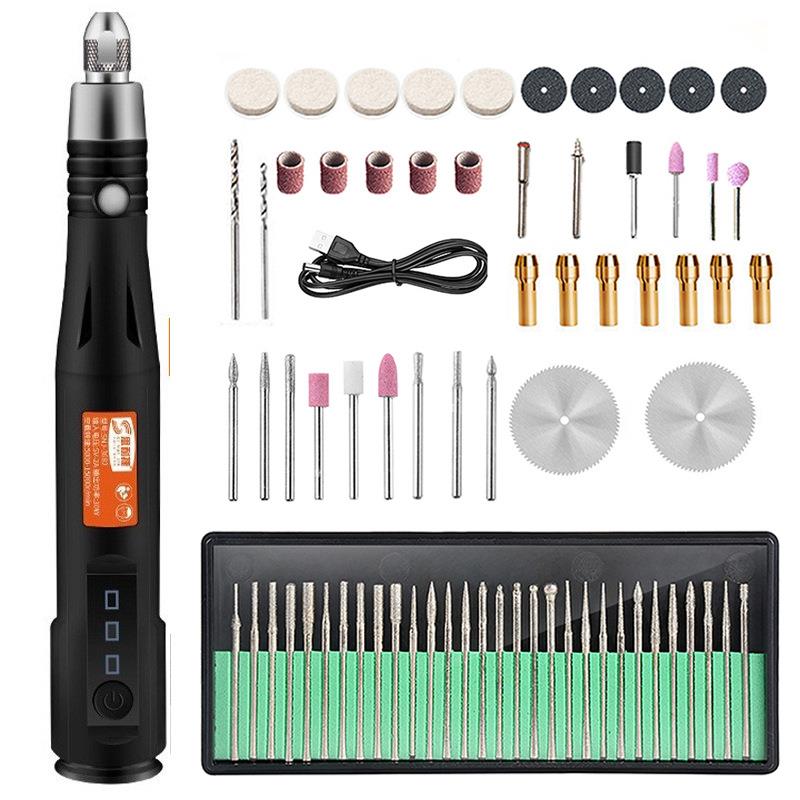 迷你电磨机小型手持打磨机无线雕刻机抛光雕刻工具电动打磨笔