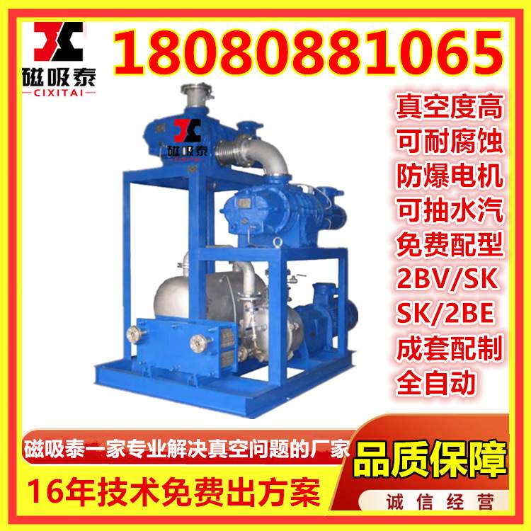 JZJ2B150-2水环真空机组ZJP150罗茨增压泵2BV5111真空泵7.7KW系统