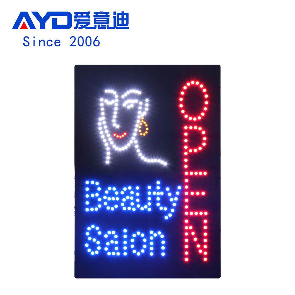 美发沙龙led广告牌发光招牌标识牌理发美发店SALONOPENSIGN