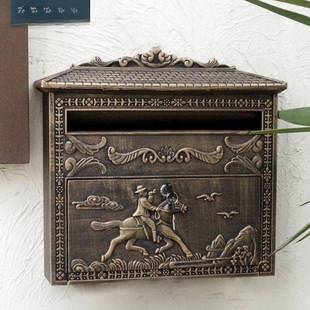 别墅信箱创意小区户外信报箱室外复古挂墙钥匙锁门号邮政邮垒德株